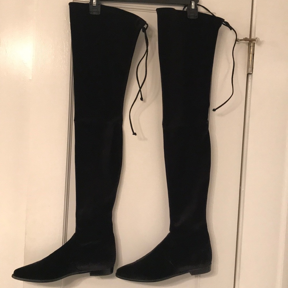 Stuart Weitzman Leggylady Velvet Over The Knee